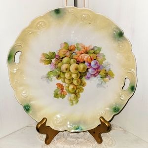 Vintage German Serving Plate With Grapes